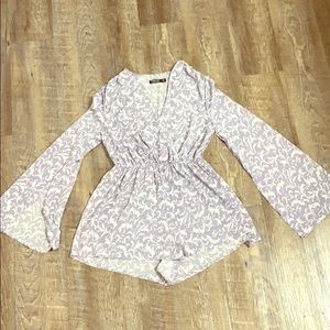 Bell sleeve romper